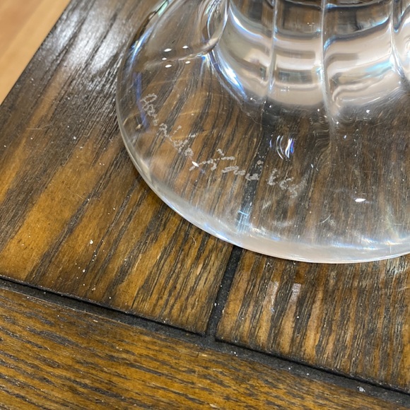 Hand blown glass and very rare colored rare glass also signed piece - Picture 2 of 2